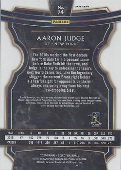 2020 Panini Select - Scope #94 Aaron Judge Back