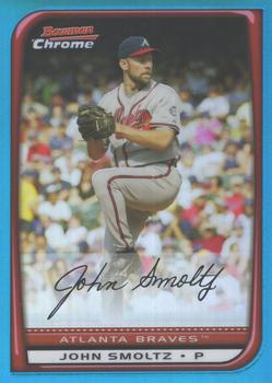 2008 Bowman Chrome - Blue Refractors #143 John Smoltz Front