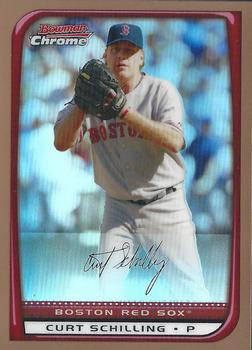 2008 Bowman Chrome - Gold Refractors #85 Curt Schilling Front