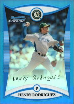 2008 Bowman Draft Picks & Prospects - Chrome Prospects Blue Refractors #BDPP76 Henry Rodriguez Front