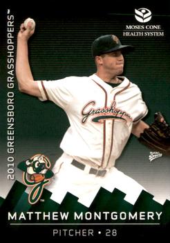 2010 MultiAd Greensboro Grasshoppers SGA #9 Matthew Montgomery Front