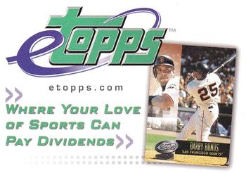2002 Topps eTopps - Promos Single Player #NNO Barry Bonds Front