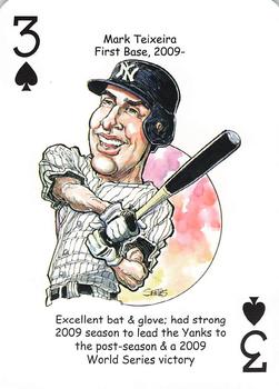 2012 Hero Decks New York Yankees Baseball Heroes Playing Cards (7th Edition) #3♠ Mark Teixeira Front