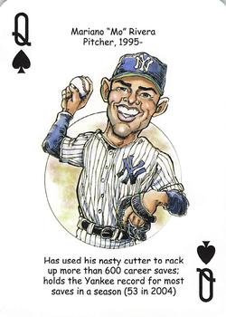 2012 Hero Decks New York Yankees Baseball Heroes Playing Cards (7th Edition) #Q♠ Mariano Rivera Front