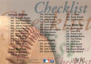 1996 Ultra - Checklists (Series Two) Gold Medallion #1 Albert Belle Back