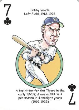 2013 Hero Decks Detroit Tigers Baseball Heroes Playing Cards #7♣ Bobby Veach Front