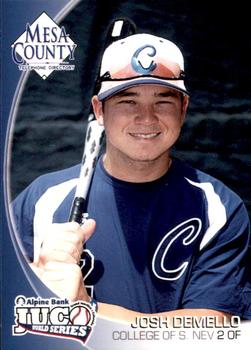 2010 Juco World Series Southern Nevada Coyotes #NNO Josh Demello Front