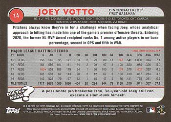 2020 Topps Big League - Orange #14 Joey Votto Back