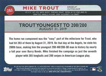 2020 Topps Big League - Orange #293 Mike Trout Back