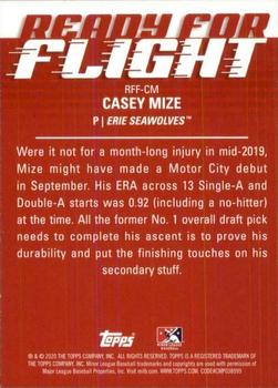 2020 Topps Pro Debut - Ready for Flight #RFF-CM Casey Mize Back