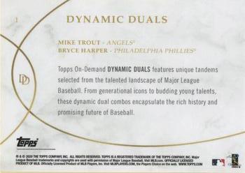 2020 Topps On-Demand Set 9: Dynamic Duals #1 Mike Trout / Bryce Harper Back