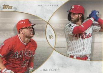 2020 Topps On-Demand Set 9: Dynamic Duals #1 Mike Trout / Bryce Harper Front