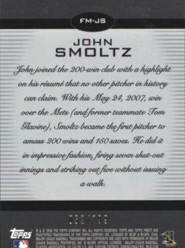 2008 Finest - Finest Moments Refractors Blue #FM-JS John Smoltz Back