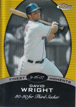 2008 Finest - Finest Moments Refractors Gold #FM-DW David Wright Front