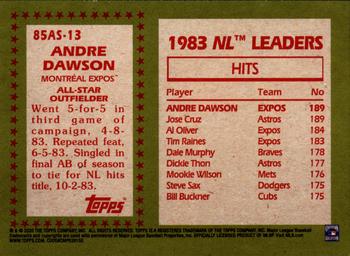 2020 Topps #85AS-13 Andre Dawson Back