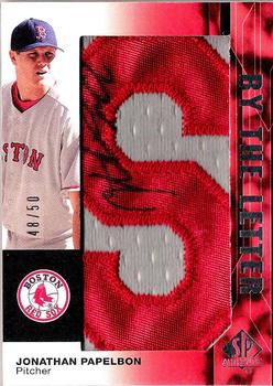 2008 SP Authentic - By The Letter Signatures #BL-JP Jonathan Papelbon Front