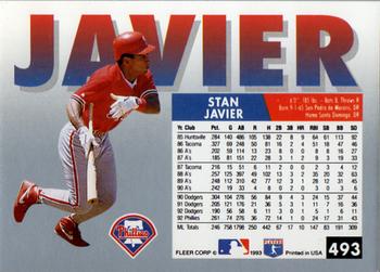 1993 Fleer #493 Stan Javier Back