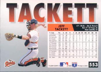 1993 Fleer #553 Jeff Tackett Back