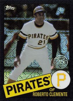 2020 Topps - 1985 Topps Baseball 35th Anniversary Chrome Silver Pack Black Refractor (Series Two) #85TC-33 Roberto Clemente Front