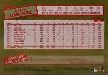 2020 Topps - 1985 Topps Baseball 35th Anniversary Chrome Silver Pack Gold Refractor (Series Two) #85TC-10 Eloy Jimenez Back