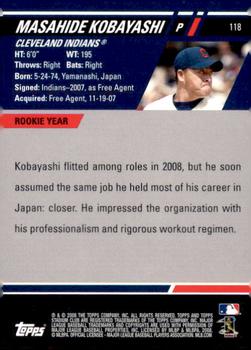 2008 Stadium Club - First Day Issue Retail #118 Masahide Kobayashi Back