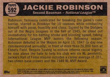 2011 Topps Heritage - National Convention VIP All-Star #592 Jackie Robinson Back