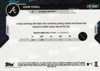 2020 Topps Now Road to Opening Day Summer Camp #OD-466 Adam Duvall Back