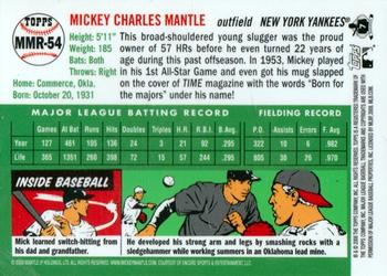 2008 Topps - Mickey Mantle Reprints Gold #MMR-54 Mickey Mantle Back