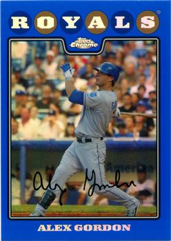 2008 Topps Chrome - Blue Refractors #107 Alex Gordon Front