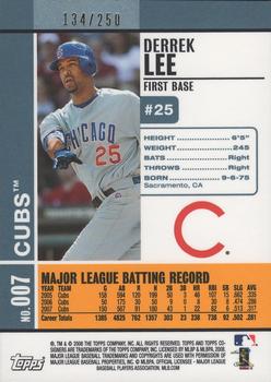 2008 Topps Co-Signers - Silver Blue #007 Derrek Lee Back