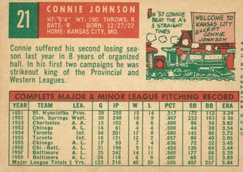 2008 Topps Heritage - 50th Anniversary Buybacks #21 Connie Johnson Back