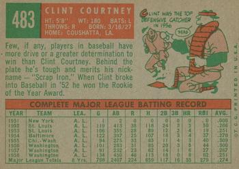 2008 Topps Heritage - 50th Anniversary Buybacks #483 Clint Courtney Back