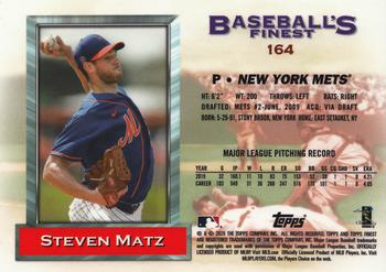 2020 Topps Finest Flashbacks #164 Steven Matz Back