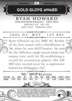 2008 Topps Moments & Milestones - Black #28-114 Ryan Howard Back