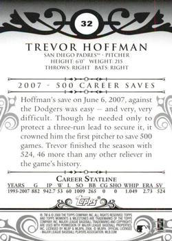 2008 Topps Moments & Milestones - Black #32-226 Trevor Hoffman Back