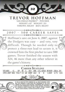 2008 Topps Moments & Milestones - Black #32-341 Trevor Hoffman Back