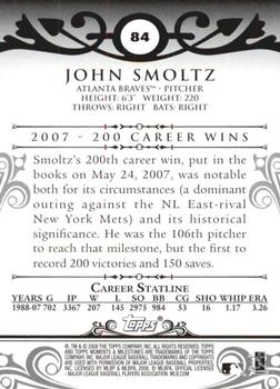 2008 Topps Moments & Milestones - Black #84-170 John Smoltz Back