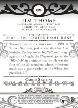 2008 Topps Moments & Milestones - Black #85-49 Jim Thome Back