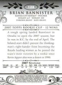 2008 Topps Moments & Milestones - Black #128-1 Brian Bannister Back