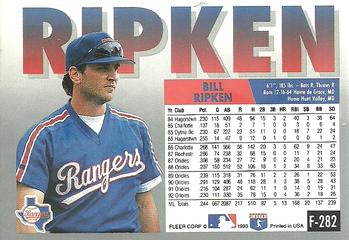 1993 Fleer Final Edition #F-282 Bill Ripken Back