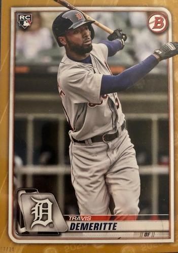 2020 Bowman 5x7 - Gold 5x7 #16 Travis Demeritte Front