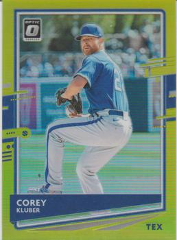 2020 Donruss Optic - Lime Green #109 Corey Kluber Front