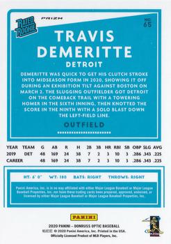 2020 Donruss Optic - Red Wave #65 Travis Demeritte Back