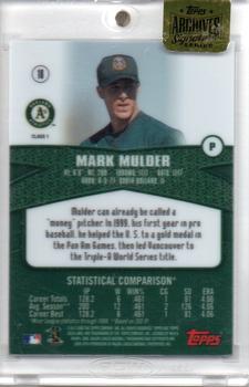 2016 Topps Archives Signature Series All-Star Edition - Mark Mulder #18 Mark Mulder Back