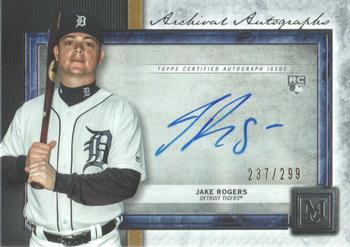 2020 Topps Museum Collection - Archival Autographs #AA-JR Jake Rogers Front
