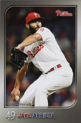 2018 Philadelphia Phillies Photocards 2nd Edition #NNO Jake Arrieta Front
