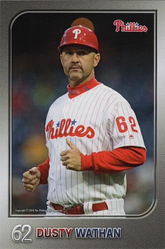 2018 Philadelphia Phillies Photocards 2nd Edition #NNO Dusty Wathan Front