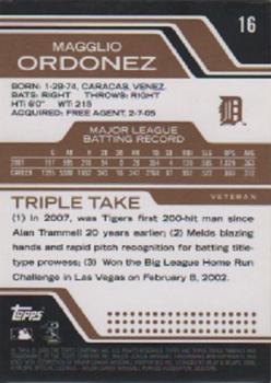 2008 Topps Triple Threads - Sepia #16 Magglio Ordonez Back