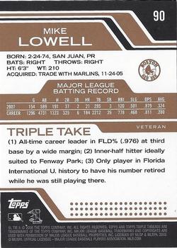 2008 Topps Triple Threads - Sepia #90 Mike Lowell Back