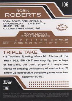 2008 Topps Triple Threads - Sepia #106 Robin Roberts Back